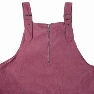 HYFVE Pink Mauve Corduroy Overall Jumper Dress Pockets Sz XL Teacher Indie Boho